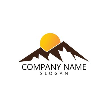 Dağlar Logo Şablonu vektör tasarımı
