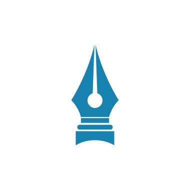 Kalem logosu illüstrasyon vektör tasarımı