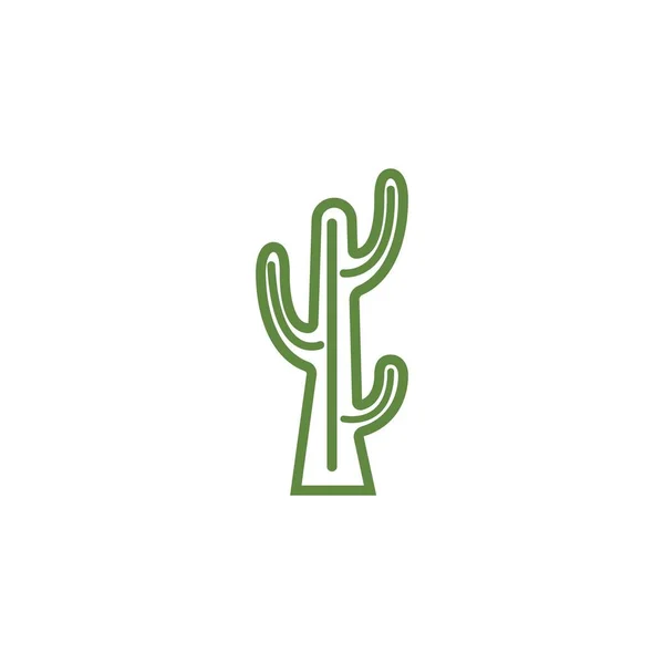 Illustration Vectorielle Modèle Logo Cactus — Image vectorielle