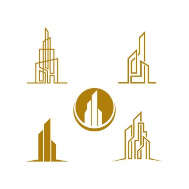 Kule şehir manzarası vektör illüstrasyon tasarımı