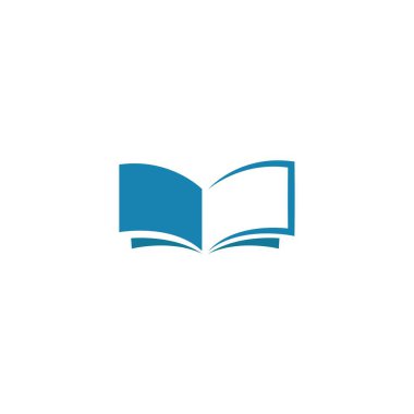 Kitap eğitimi logo şablonu vektör illüstrasyon tasarımı
