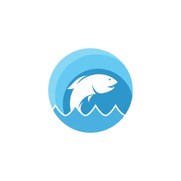 Modèle Vectoriel Ilustration Logo Poisson — Image vectorielle