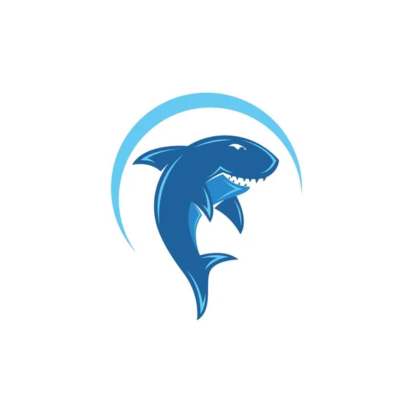Shark Logo Illustration Vector Template — Stock Vector