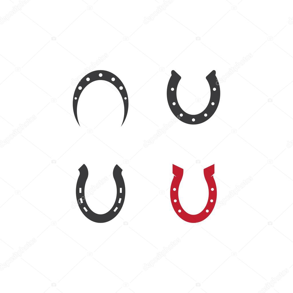 Horseshoe logo icon vector flat design