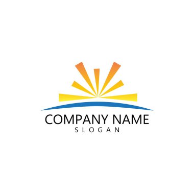 güneş logosu illüstrasyon vektör tasarımı
