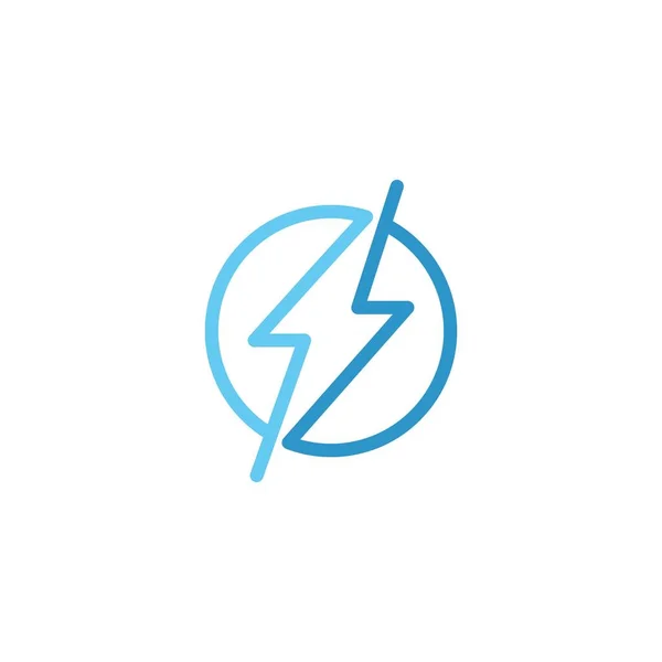 Lightning Logo Mall Vektor Ikon Illustration Design — Stock vektor