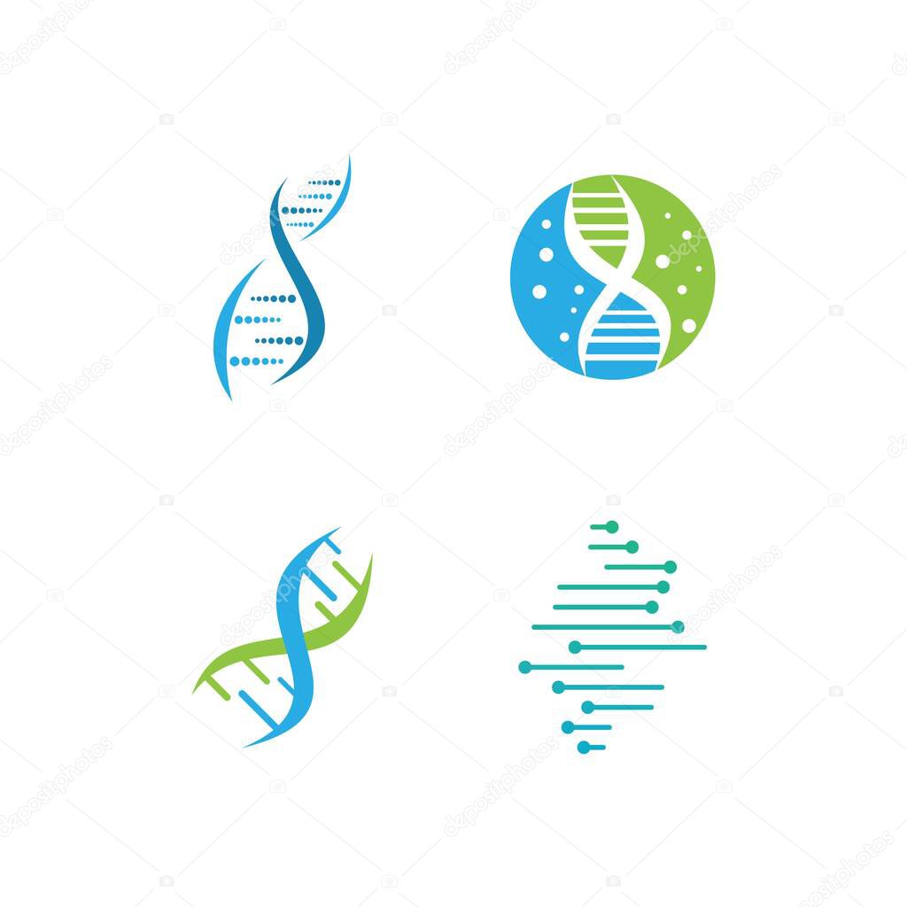 DNA logo vector template