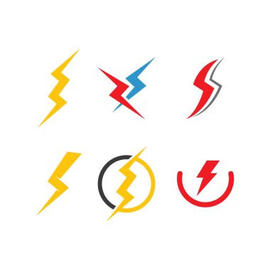 Şimşek Logosu Şablon vektör illüstrasyon tasarımı