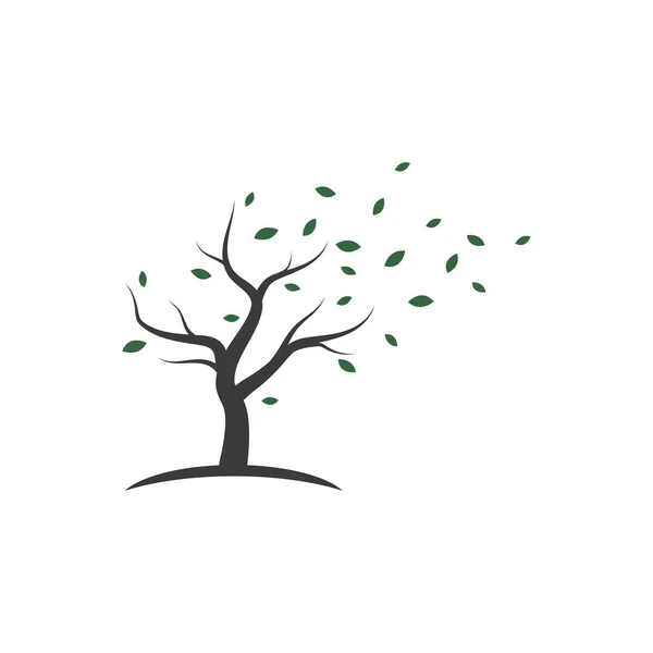 Ilustração Vetor Modelo Logotipo Árvore — Vetor de Stock