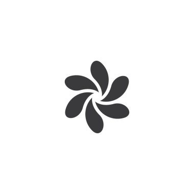 İş logosu, girdap, dalga ve spiral ikon vektör şablonu