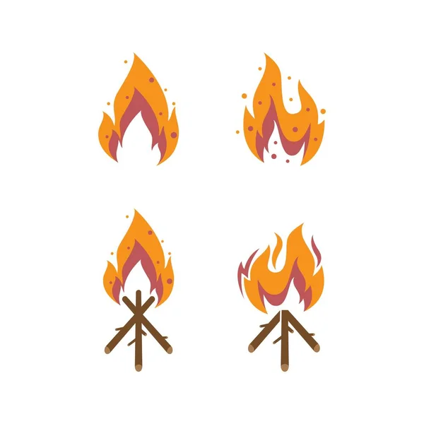 Brandflamma Logotyp Mall Vektor — Stock vektor