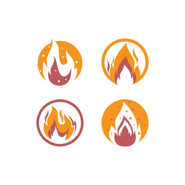 Feuer Flamme Illustration Vorlage Vektor — Stockvektor