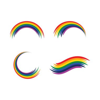 Gökkuşağı stoğu ilüstrasyon vektör şablonu