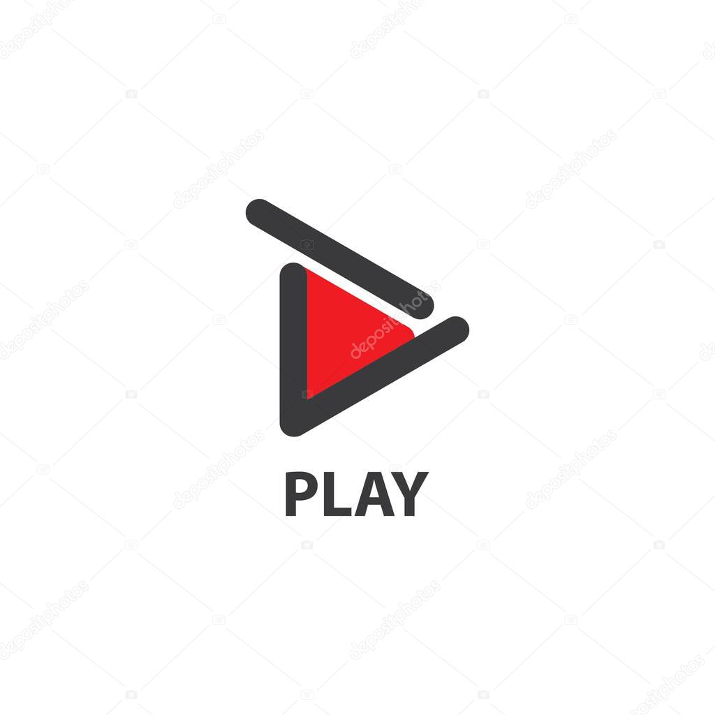 Play button Vector illustration template