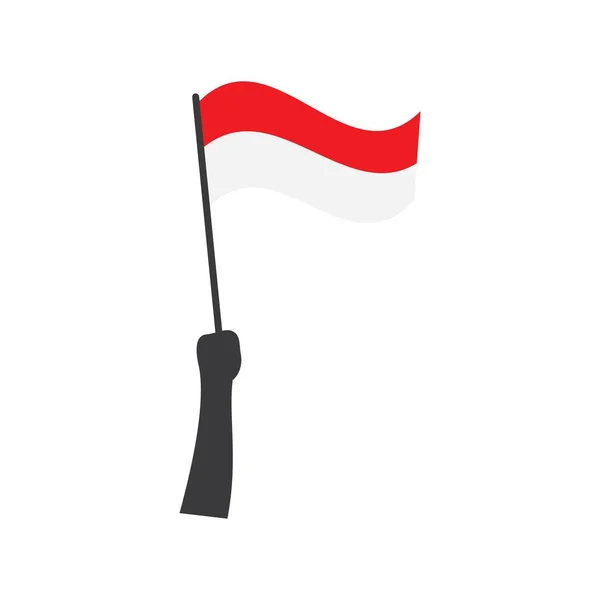 Индонезийский Флаг Независимого Дня — стоковый вектор