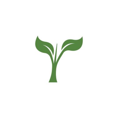 Yeşil yapraklı ekoloji doğa element vektörü