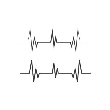 Nabız çizgisi ilüstrasyon vektör şablonu