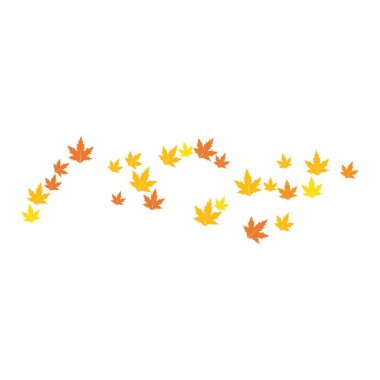Autum Leaf Logo şablon vektör çizimi