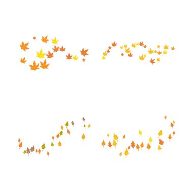 Autum Leaf Logo şablon vektör çizimi