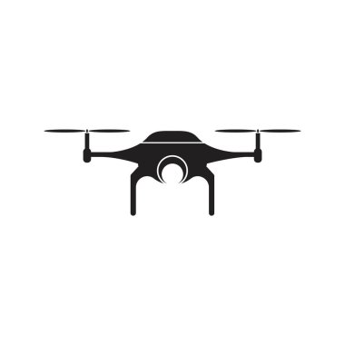 Drone logo vektör düz tasarımı