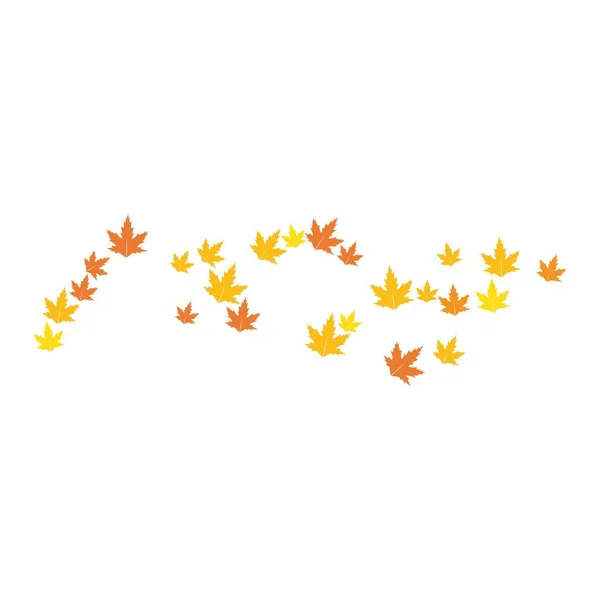 Autum Leaf Logo Şablon Vektör Çizimi — Stok Vektör