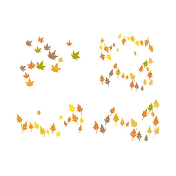 Hoja Autum Logo Plantilla Vector Ilustración — Archivo Imágenes Vectoriales