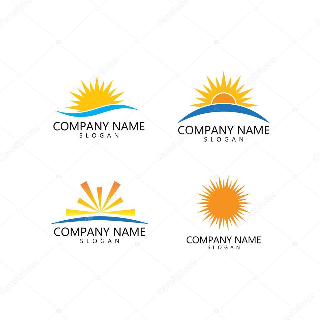 Sun logo vector design