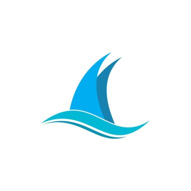 yelkenli logo vektör çizimi 