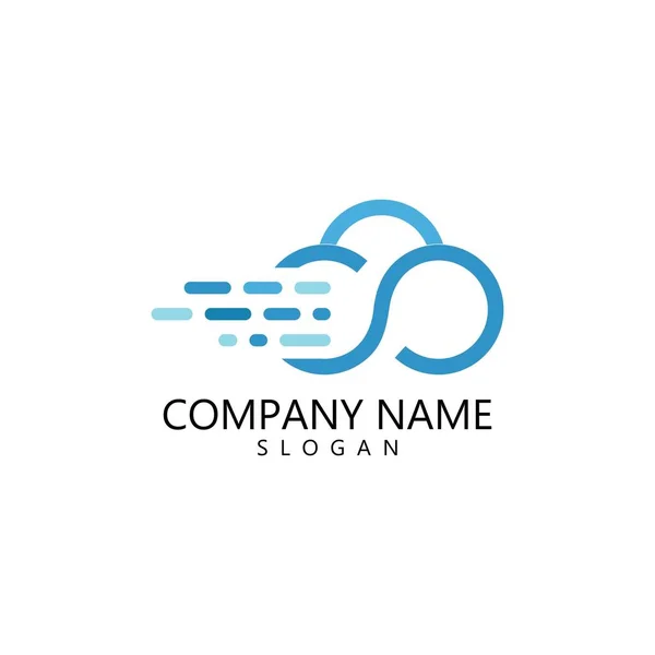 Cloud Logo Vector Design Template — Stock Vector