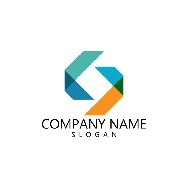 Empresa Finanças Logotipo Modelo Vetor — Vetor de Stock