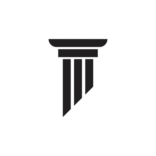 Coluna Projeto Modelo Vetor Logotipo — Vetor de Stock