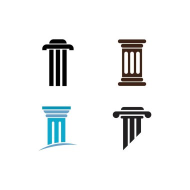 sütun logo vektör şablonu tasarımı