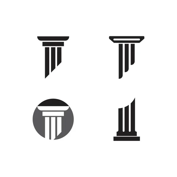 Colonna Logo Vettoriale Modello Design — Vettoriale Stock