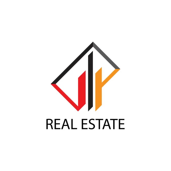 Immobilien Immobilien Und Bau Logo Design — Stockvektor