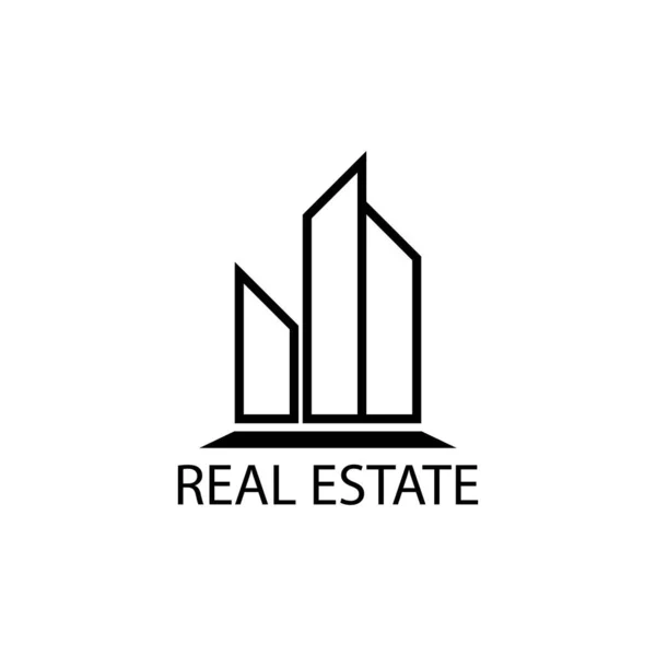 Real Estate Property Construction Logo Design — Stock Vector