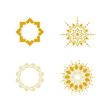 Dekoratif çizgi Arapça şablon tasarımı