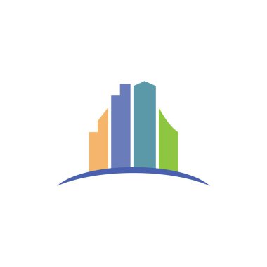 Şehir silueti, şehir silueti vektör illüstrasyonu