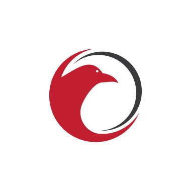 Kuş silueti Şablon vektör çizimi