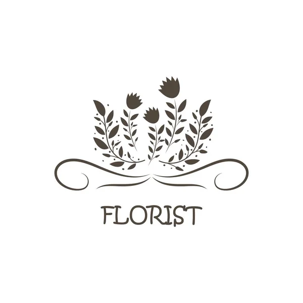 Ομορφιά Ανθοπωλείο Βοτανικό Λουλούδι Διάνυσμα Σχεδιασμό — Διανυσματικό Αρχείο
