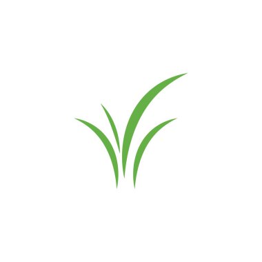 Doğal Çimen ilüstrasyon logo vektör tasarımı