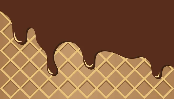 チョコレートフローの背景ベクトルデザイン — ストックベクタ
