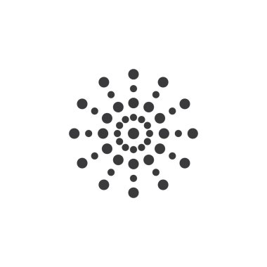 Yarı ton logo konsept vektör düz tasarım