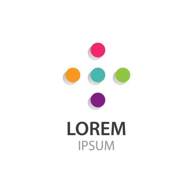 Yarı ton logo konsept vektör düz tasarım