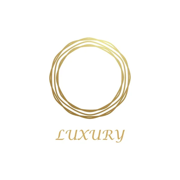 Royal Brand Luxury Gold Symbol Vector Design — Stock Vector
