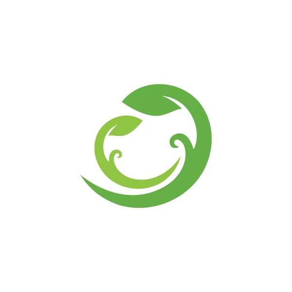 Leaf 심볼과 아이콘 템플릿 디자인 — 스톡 벡터