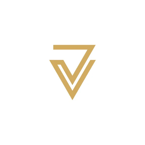 Lettera Design Vettoriale Simbolo Oro Lusso — Vettoriale Stock