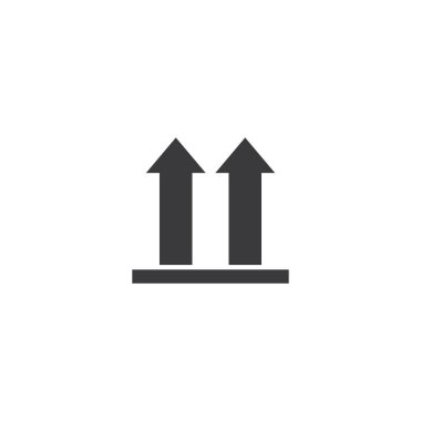 Paket işareti ve sembolik vektör düz tasarımı