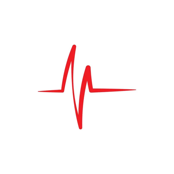 Nabız Çizgisi Logo Ilüstrasyon Vektör Şablonu — Stok Vektör