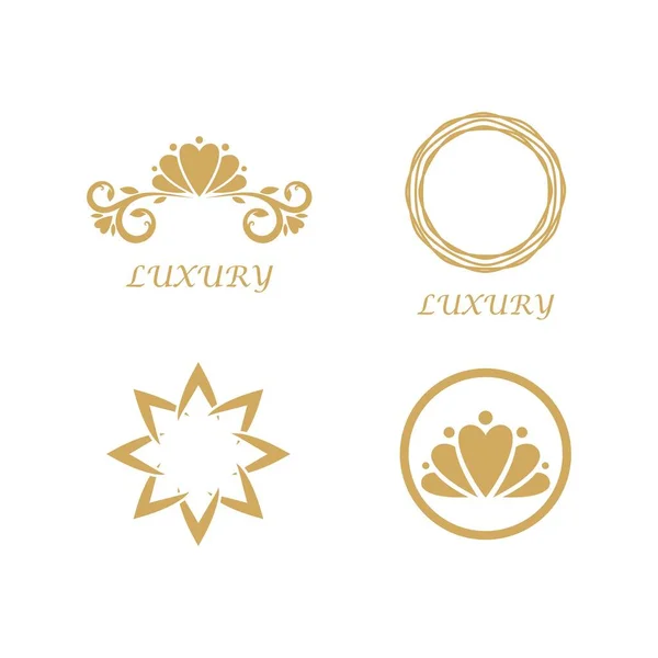 Conjunto Diseño Vectores Logotipo Lujo — Archivo Imágenes Vectoriales