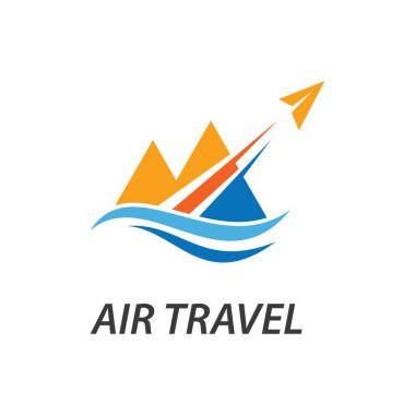 Kağıt düzlem logo vektör çizim şablonu